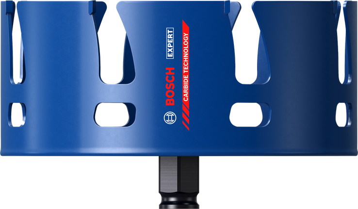 „Bosch EXPERT“ statybinių medžiagų 152 mm skylių pjūklas.